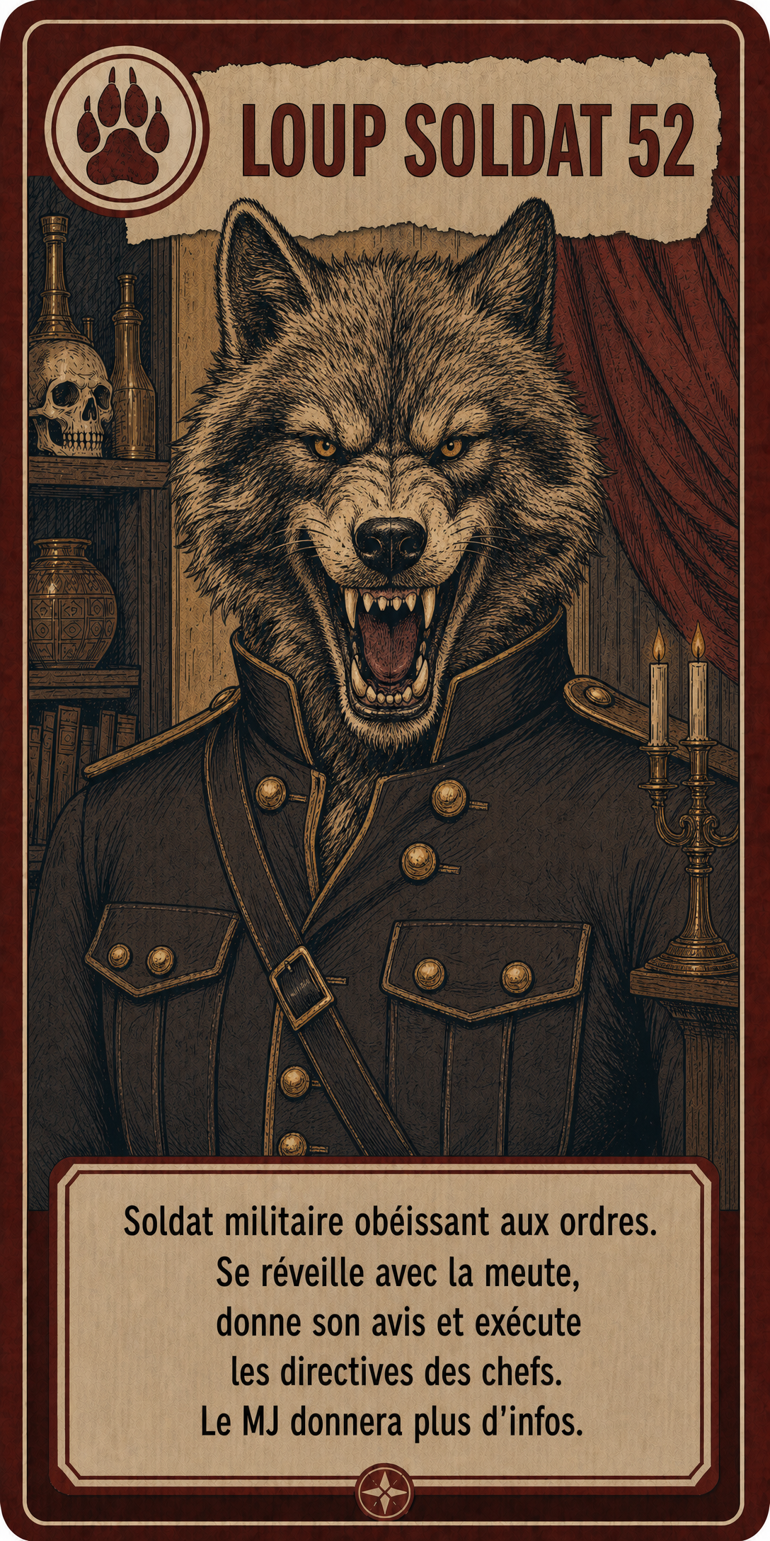 Carte de rôle Le Loup-Garou